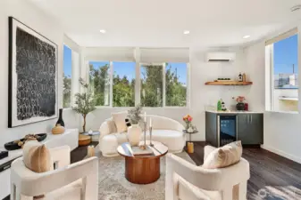 This townhome has a wide footprint, has generous living spaces and a functional layout.