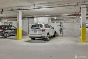 Large parking space in common garage.