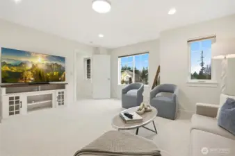 Flexible upstairs bonus/rec/media room