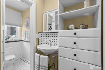 Bathroom - sink & additional closet area