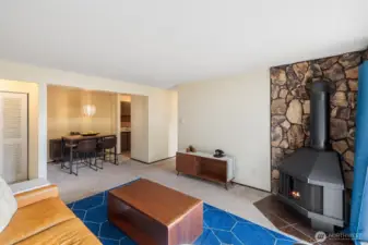 Free standing wood burning stove