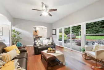 Living room with tons of natural light