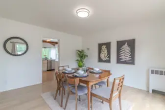 Separate dining space.