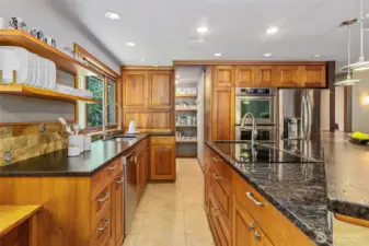 Huge Walk in Pantry with Appliance Cabinet