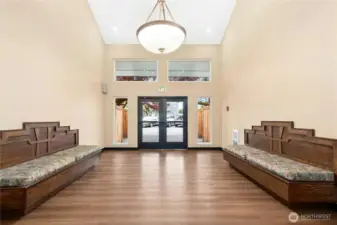 Entry lobby with mailboxes.