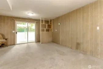 Lower Level den/Rec Room with Fireplace