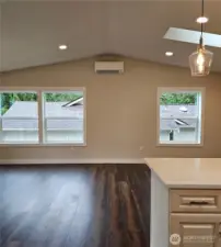 Open living room and kitchen