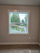 Main level bed front window