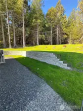 Big back yard with greem space