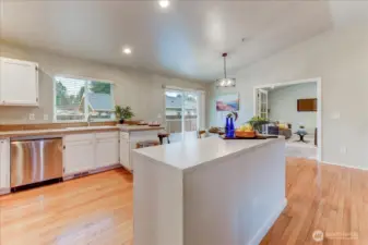Open concept kitchen is the center of the house