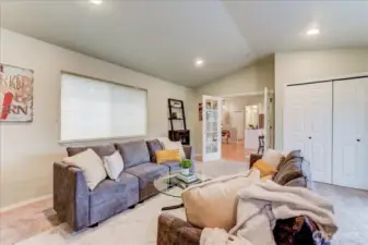 Closet space in the bonus room.  Carpets freshly cleaned.