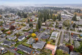 Aerial showing location.  Minutes to the freeway, with very close proximity to Boeing.