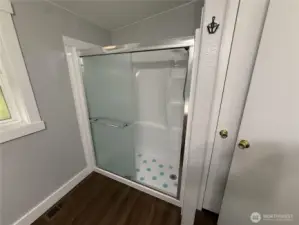 Updated walk in shower.