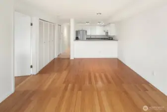 Looking from your living room back towards your kitchen. Lots of great space & light!