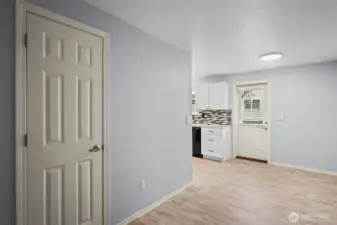 dining area, storage closet