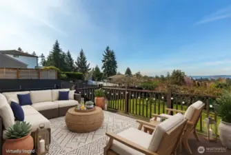 Expansive view deck - virtually staged