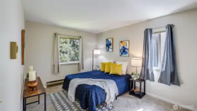 Double windows in this primary provide waves of natural light.