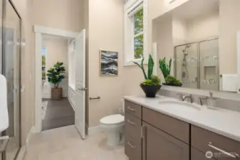 Main level 3/4 Jack and Jill bathroom