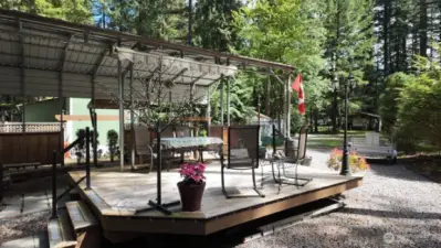 Large deck for relaxing