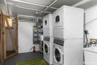 Unit storage (on left) & Laundry