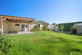Garden ready spaces in a fully fenced yard.