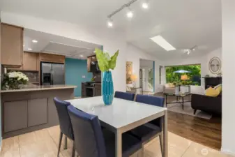 Large kitchen nook or dining area.