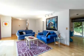 Cozy yet spacious gathering area perfect for both everyday living and hosting guests.