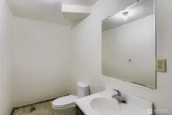 Lower level unfinished Bath