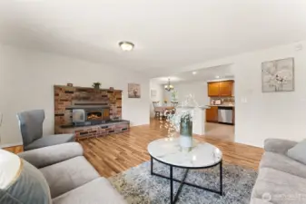 16905 - Living Room Towards Kitchen and Back Door to Fenced Back Yard