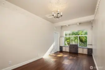 Main floor den or office, with exterior access to back of home.