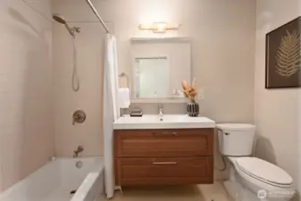 Updated main floor full bathroom.