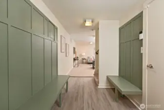 Functional mud room.