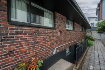 Basement door.