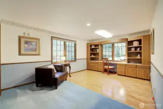 Bedroom #3, currently used as an office.