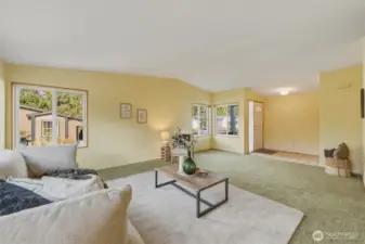 Spacious and bright living room welcomes you in!