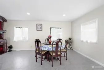 Eating space in the kitchen