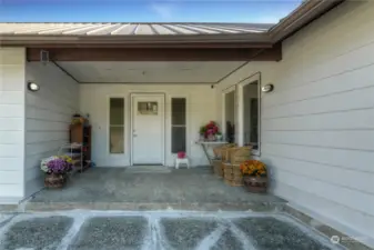 Inviting front covered porch.