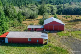 Drone vies of outbuildings