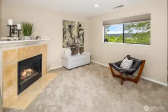 Your own primary suite fireplace