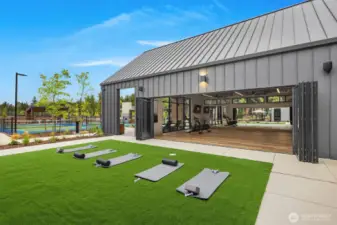 Fitness studio with outdoor space