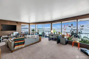 Unit 1 Very open concept living room is perfect for entertaining or enjoying the quiet of the ocean