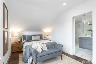 Primary ensuite with dual closets!