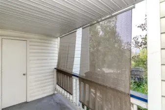 Private deck & storage closet