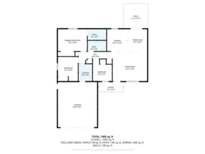 Homes complete floor plan alond with dimensions for your enjoyment.