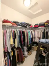 primary suite walk-in closet