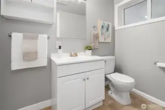 Lower level 3/4 bath.