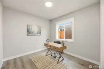 Office on the main floor could also double as a bedroom.