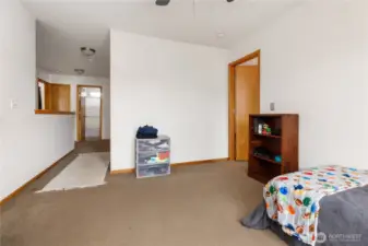 Looking back at hall in bonus area.