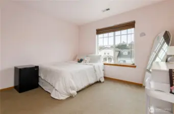 Off bonus room we have 1 of 4 bedrooms upstairs. Large window lets so much light in!