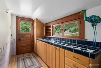 Great space off kitchen area, pantry, coffee bar, storage for the extra small appliances.